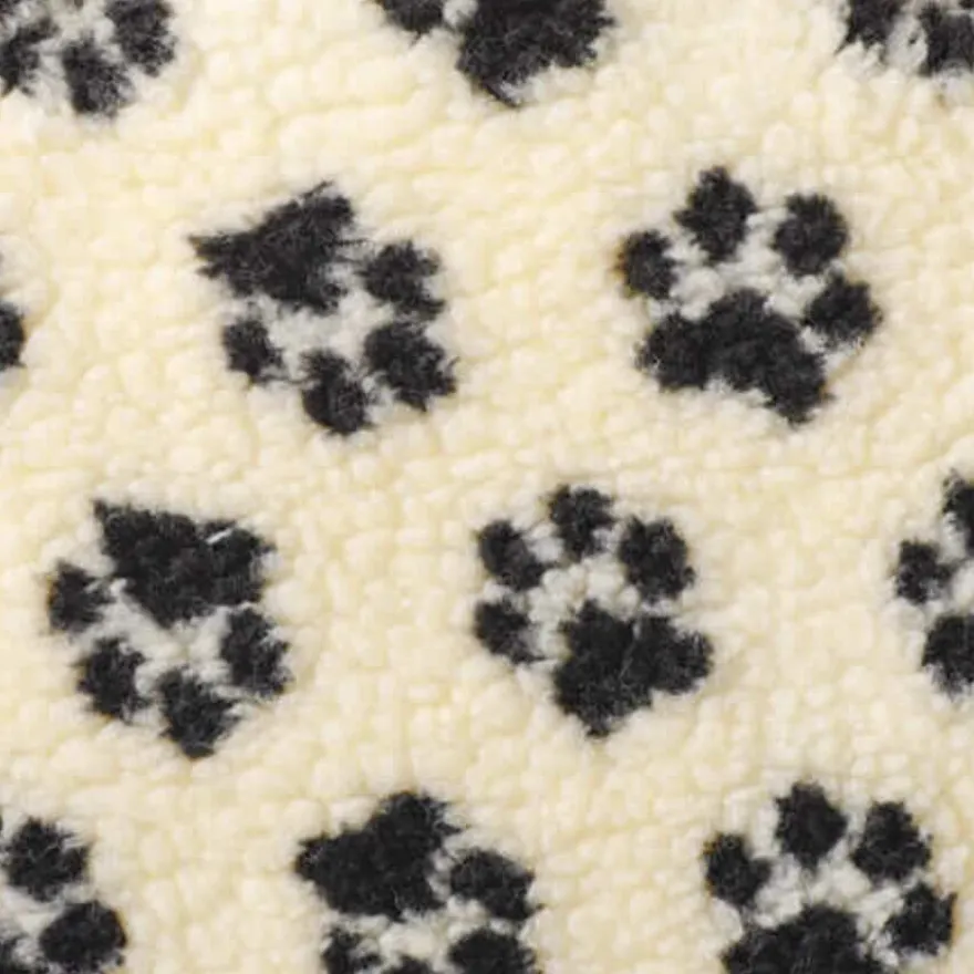 Leeby Manta de Lana con Estampado de Huellas para perros