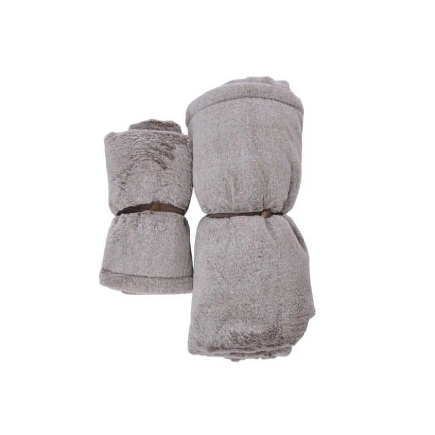 Leeby manta suave marrón para perros
