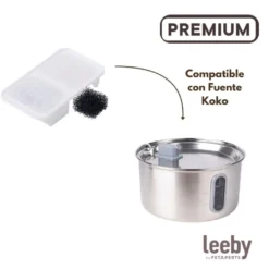 Leeby Set 3 Recambios de Filtros para Fuente Koko de perros y gatos