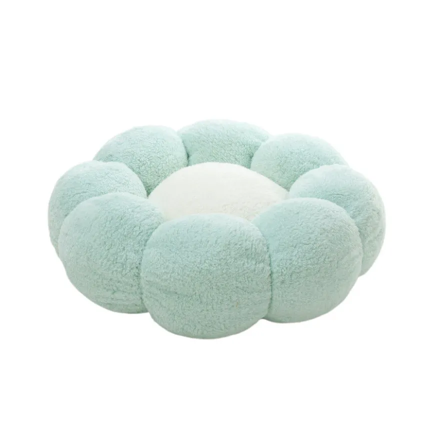 Leeby Sofá Flower Bed Swirl Azul para perros
