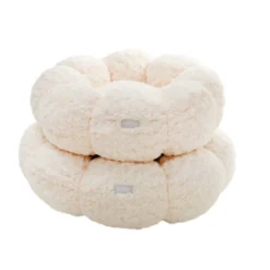 Leeby Sofá Flower Bed Swirl Beige para perros