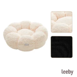 Leeby Sofá Flower Bed Swirl Beige para perros