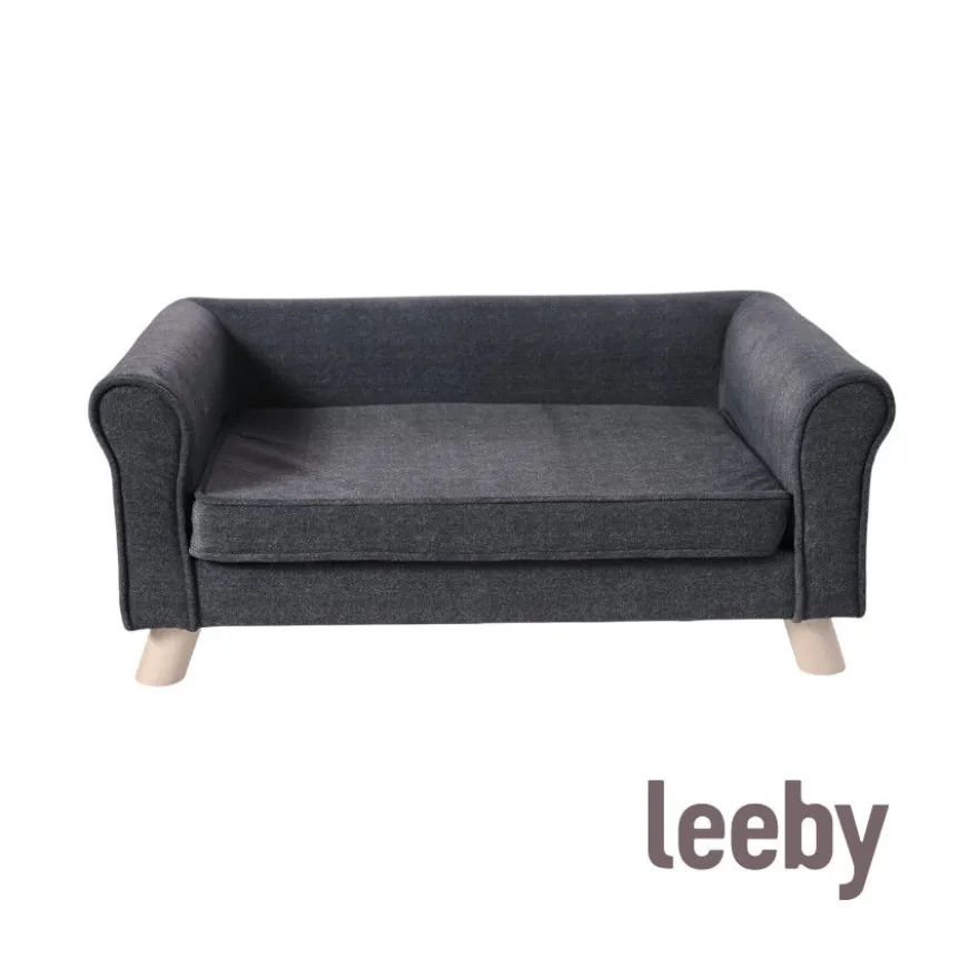 Leeby sofá negro para perros