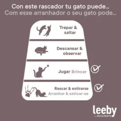 Leeby Sol rascador de sisal para gatos