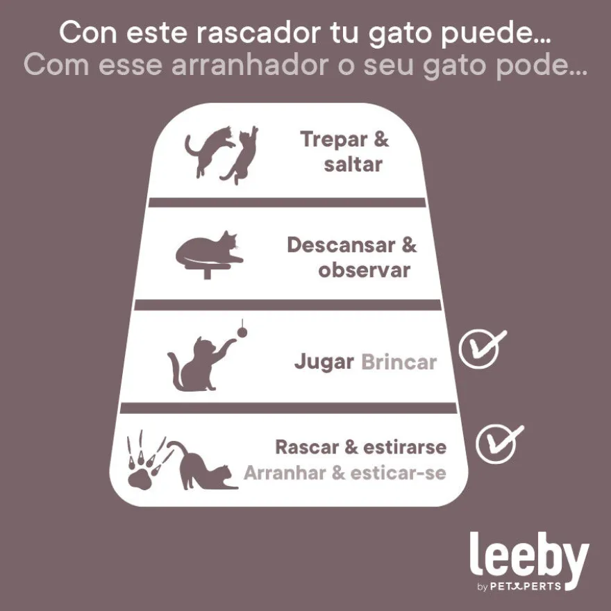 Leeby Sol rascador de sisal para gatos