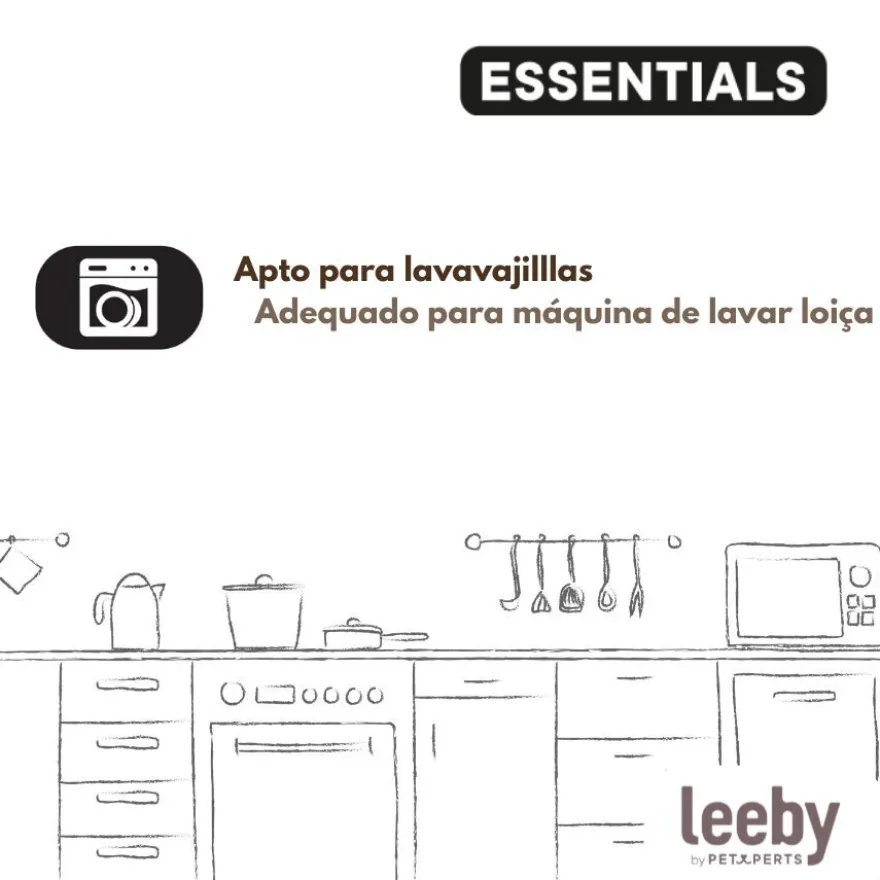 Leeby Taza Medidora Transparente para perros y gatos
