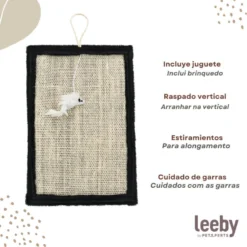 Leeby Tito rascador para pata de mesa con juguete para gatos