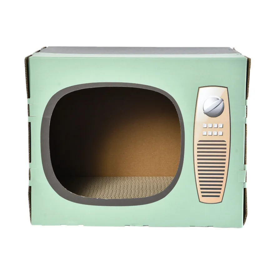 Leeby Tommy TV cama nido rascador de cartón para gatos
