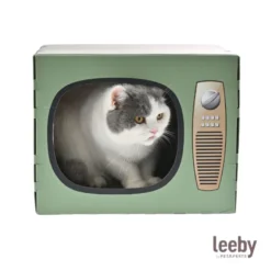 Leeby Tommy TV cama nido rascador de cartón para gatos
