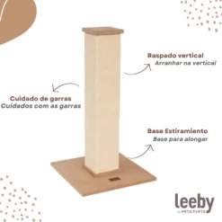 Leeby Vida rascador de sisal cuadrado para gatos