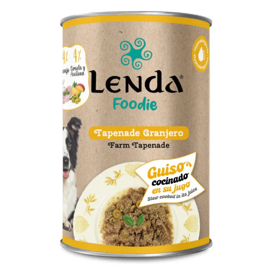 Lenda Tapenade Granjero lata para perros