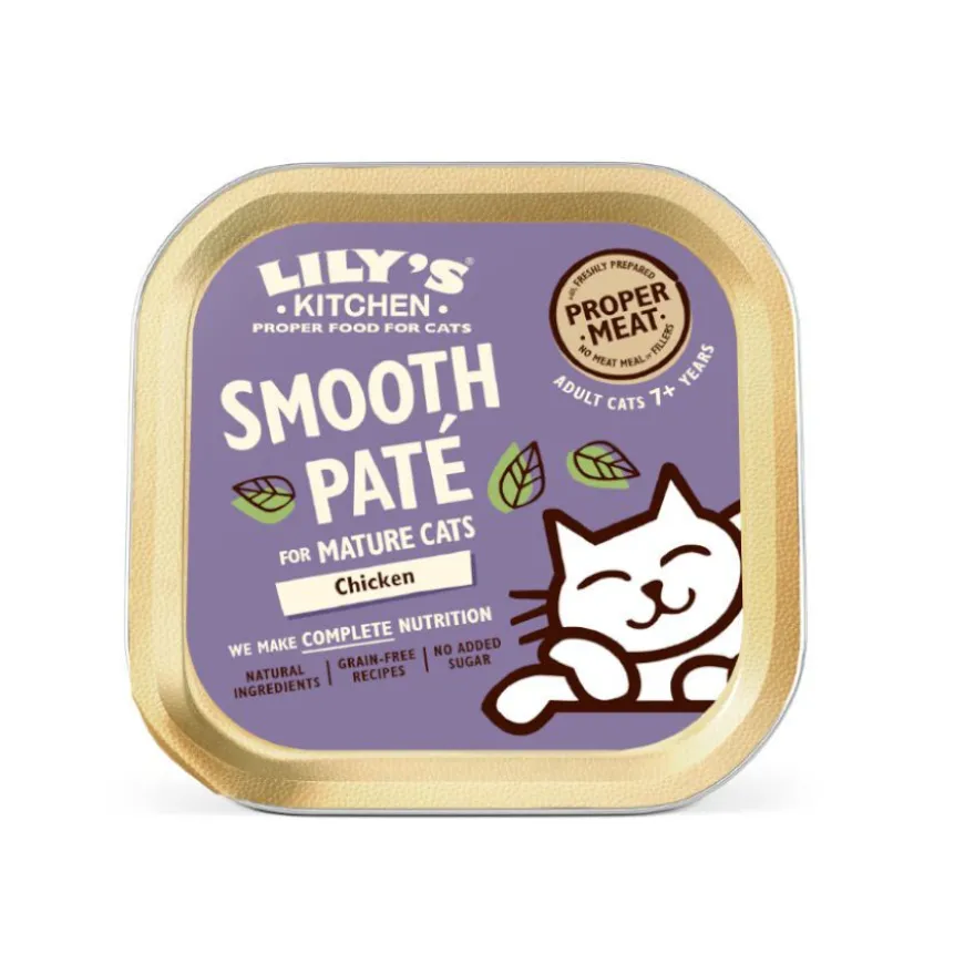 Lily's Kitchen Senior Pate Pollo Comida húmeda para gatos