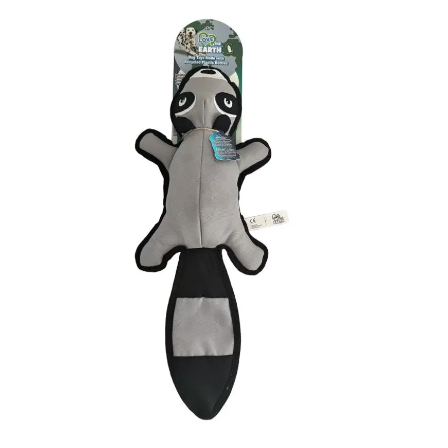 LOVE THE EARTH Peluche Resistente Mapache con Sonido para perros