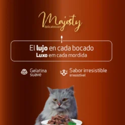 Majesty Multipack Sobres Gelatina Pescado para gatos