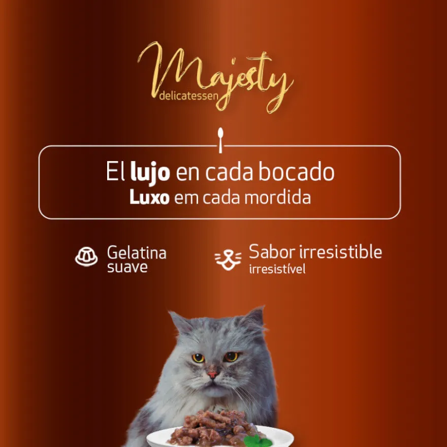 Majesty Multipack Sobres Gelatina Pescado para gatos