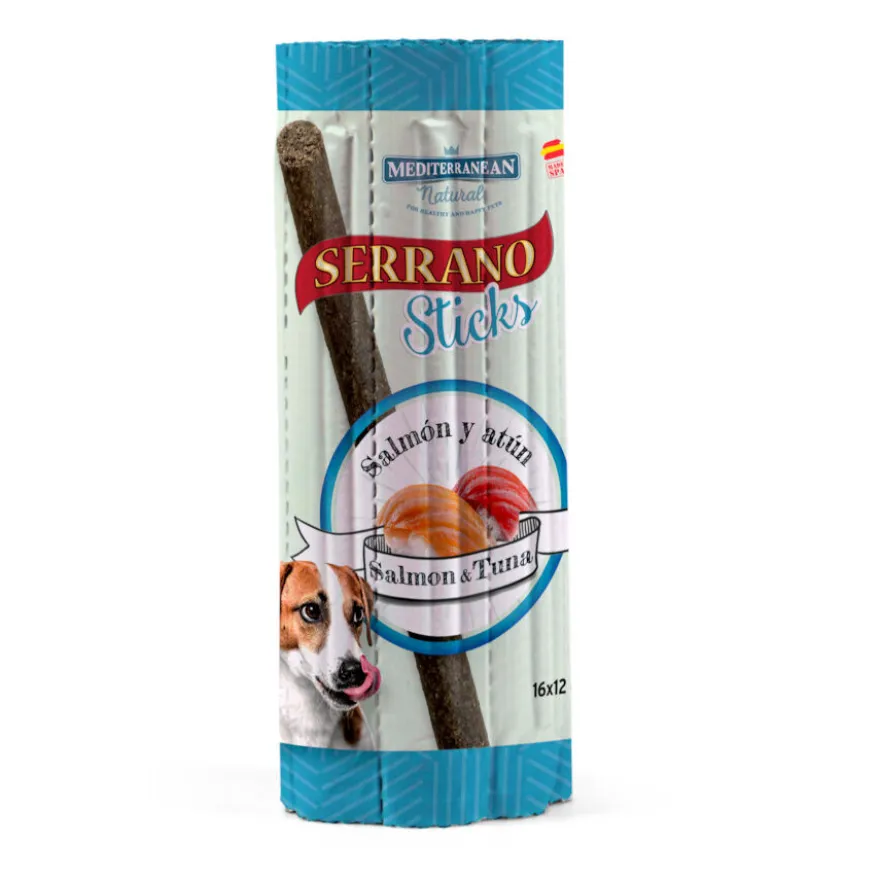 Mediterranean Natural Serrano Barritas de Salmón y Atún para perros