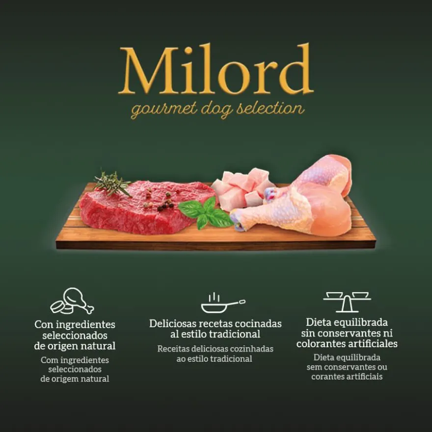 Milord Adult Pollo en Gelatina tarrina para perros