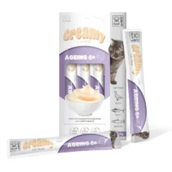 M-Pets Creamy Ageing 6+ Pato y Atún snack para gatos sénior