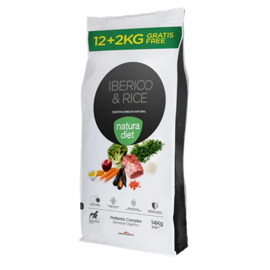 Natura Diet Ibérico y Arroz pienso para perros