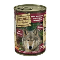 Natural Greatness Conejo con Venado Lata para perros