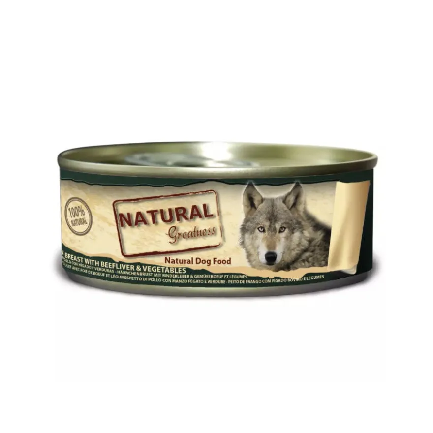 Natural Greatness Pechuga de Pollo con Hígado de Buey y Verduras lata para perros