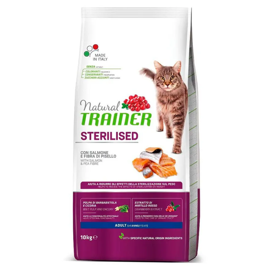 Natural Trainer Adult Sterilised Salmón pienso para gatos