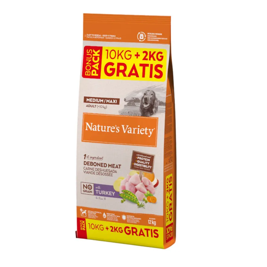 Nature's Variety Adult Medium Maxi No Grain Pienso Pavo para perros