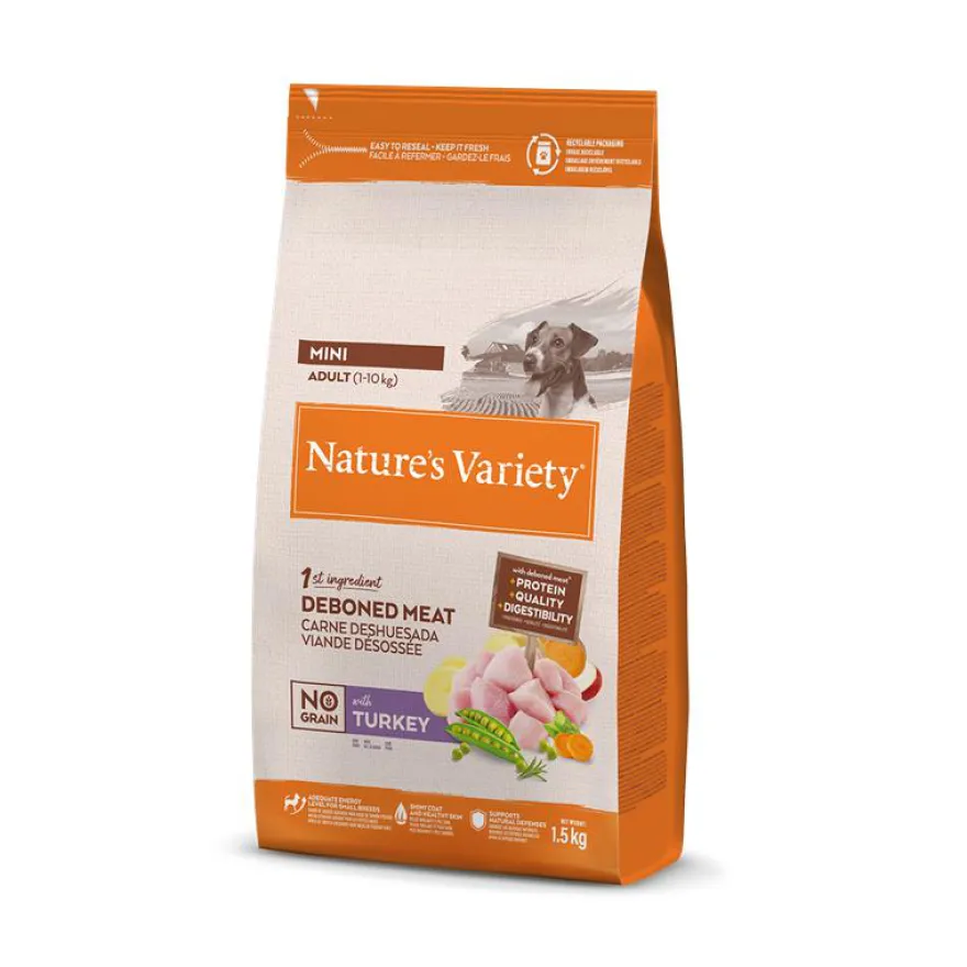 Nature's Variety Adult Mini No Grain Pienso Pavo para perros