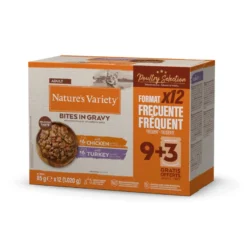 Nature's Variety Bocaditos de Pollo o Pavo Sobre en Salsa para gatos adultos