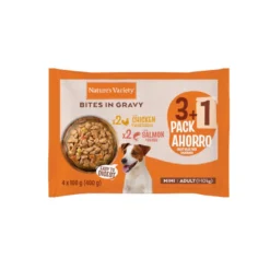 Nature's Variety Bocaditos Pollo y Salmón Sobre en Salsa para perros adultos mini