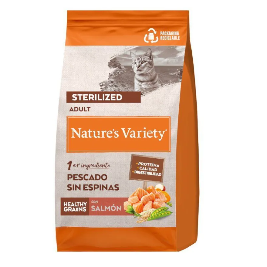 Nature's Variety Healthy Grains Adult Sterilised Salmón pienso para gatos