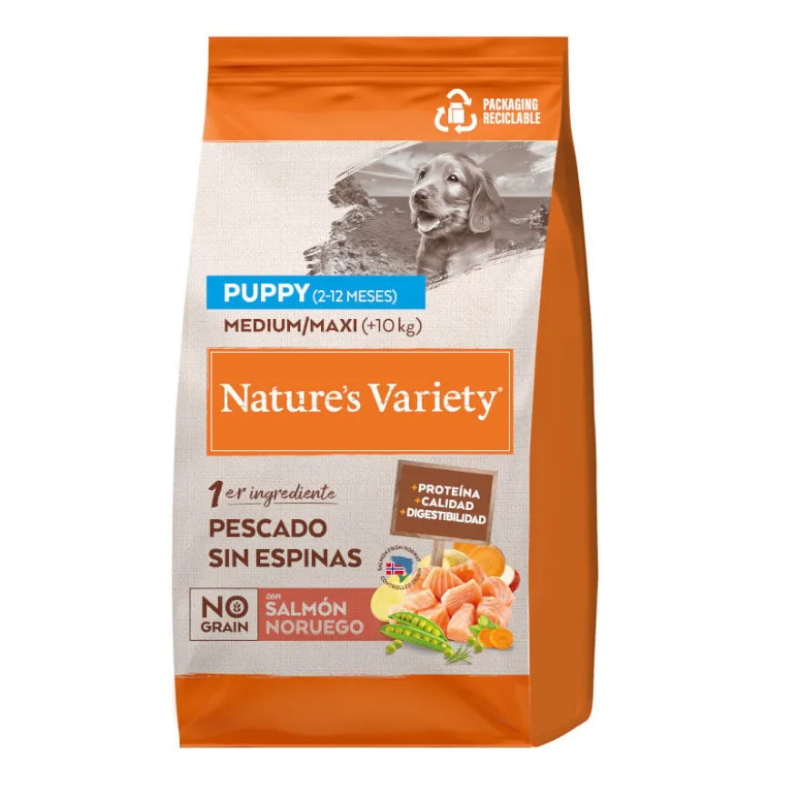 Nature's Variety No Grain Puppy Medium Maxi Salmón pienso para perros