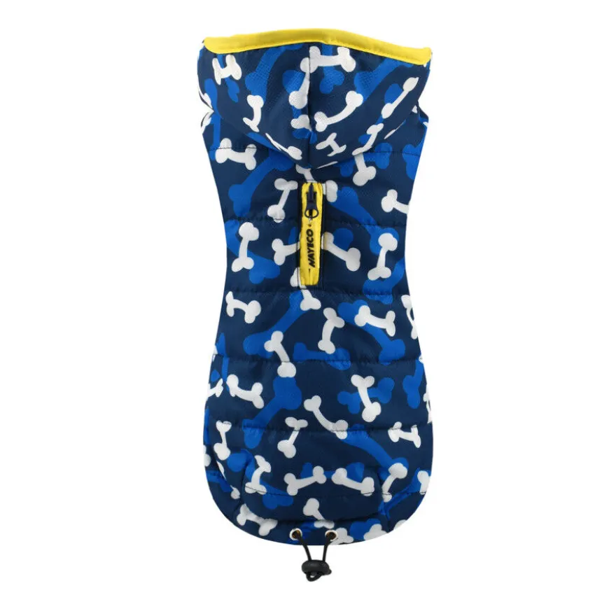 Nayeco Abrigo Acolchado Paws Print Azul para perros