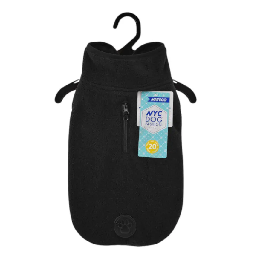 Nayeco Abrigo Fleece Jacket Negro para perros