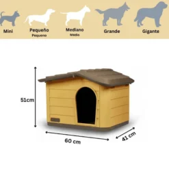 Nayeco Eco Line Caseta Desmontable Miel para perros