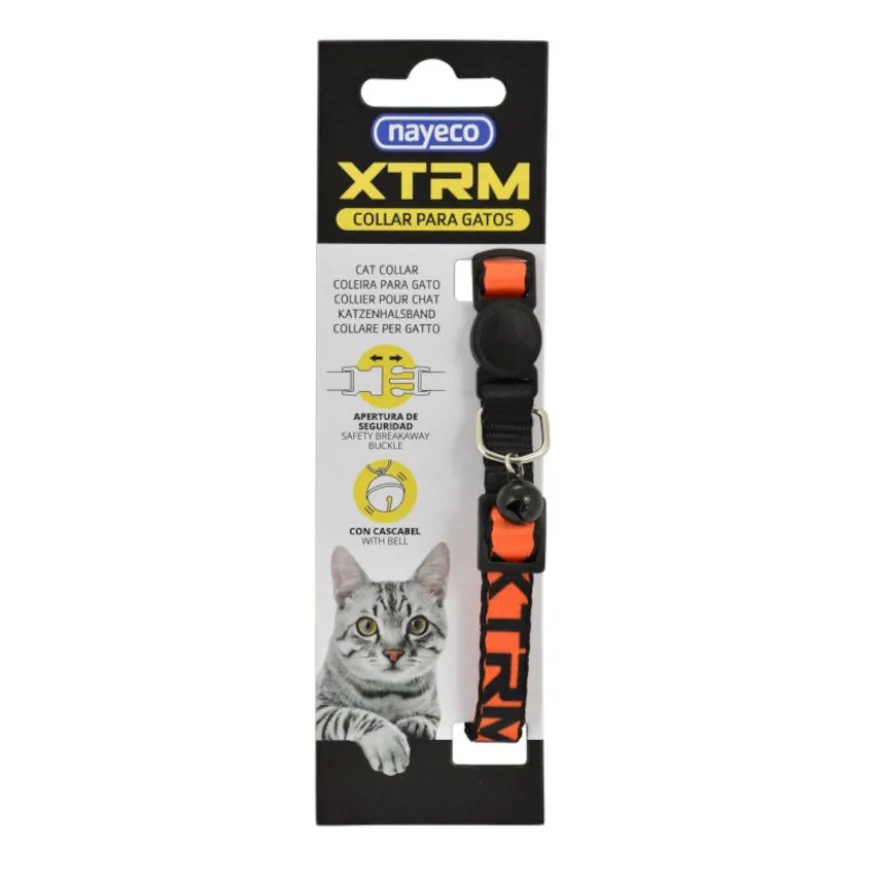 Nayeco X-Trm Neon Flash Naranja collar para gatos