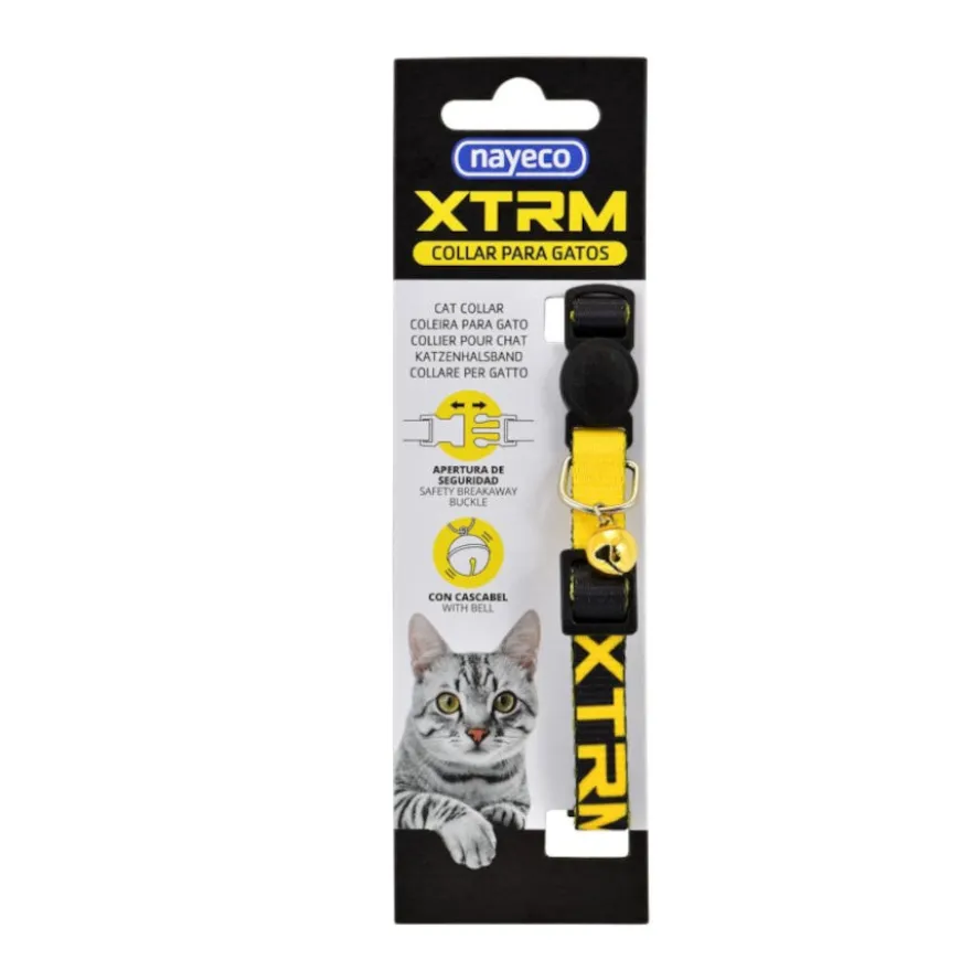 Nayeco X-Trm Neon Flash Negro collar para gatos