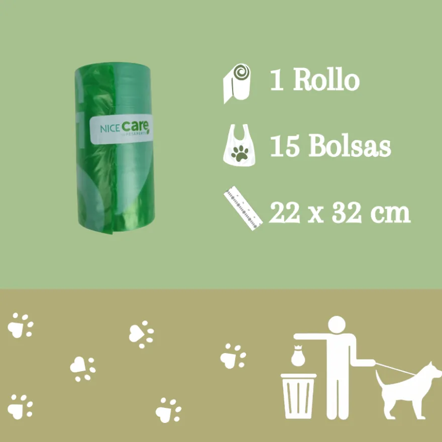 Nice Care Basic Bolsitas Rollo para perros