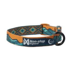 Non-stop Dogwear Collar Turquesa y Roble para perros
