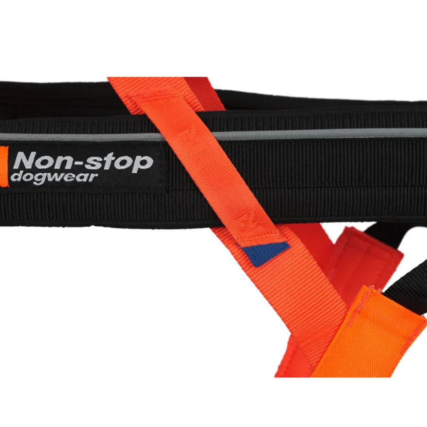 Non-stop dogwear Freemotion Arnés Negro y Naranja para perros