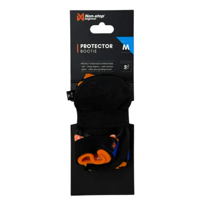 Non-stop dogwear Protector Botín Negro y Naranja para perros