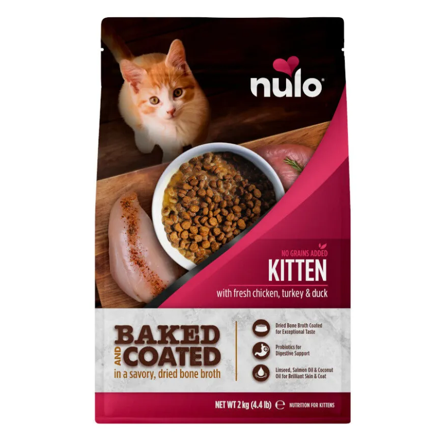 Nulo Baked & Coated Pollo, Pavo y Pato pienso para gatitos