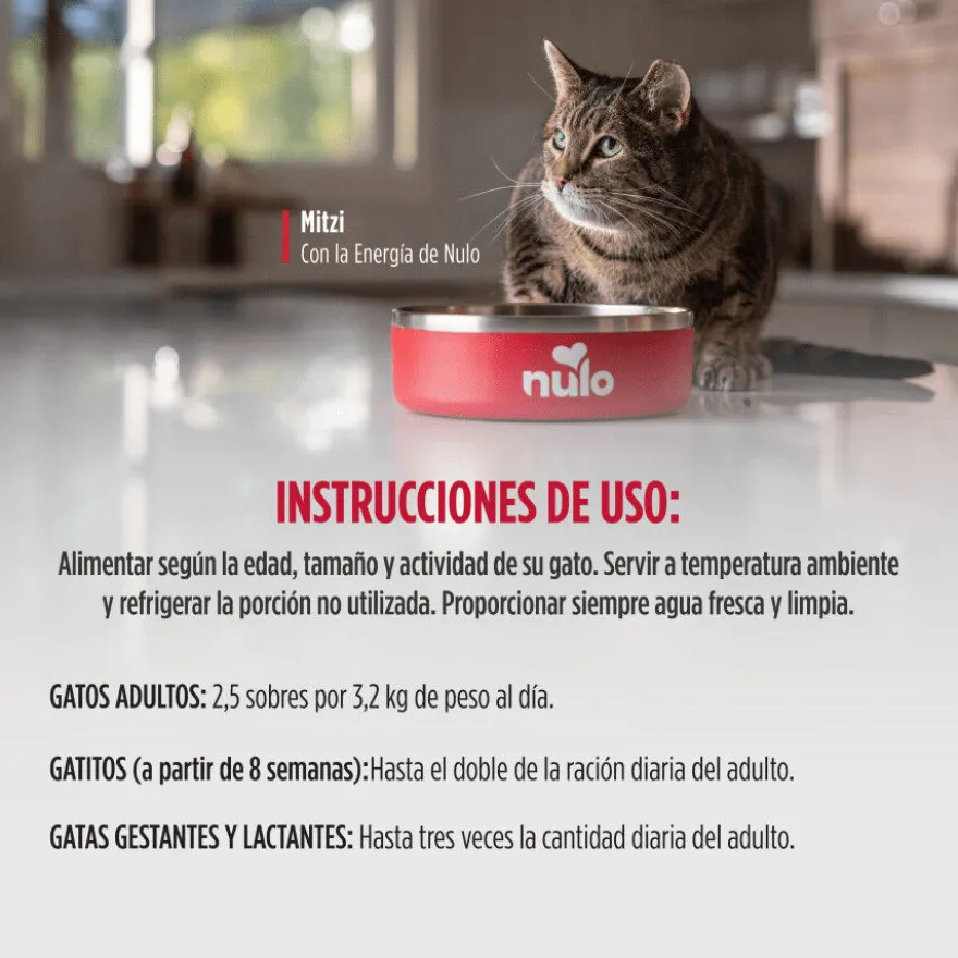 Nulo Mousse Cremoso de Ternera y Sardinas sobres para gatos