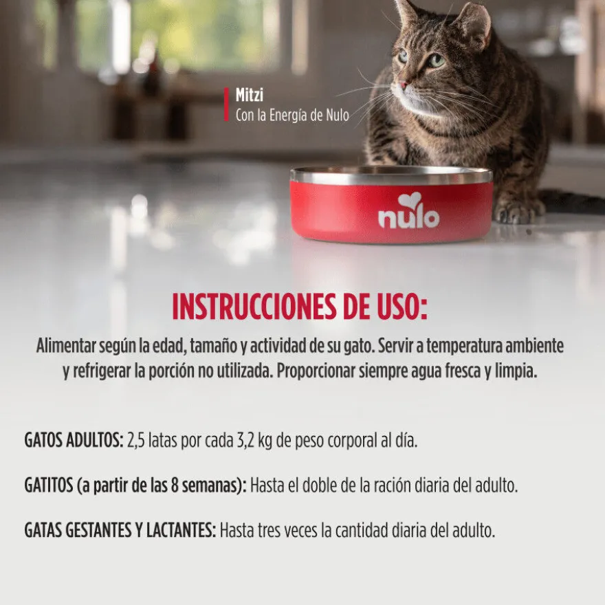 Nulo Pollo y Atún desmenuzados con Calabaza lata para gatos