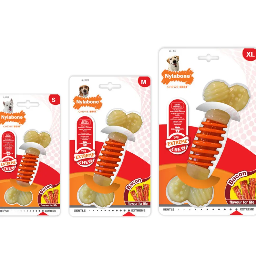 Nylabone Hueso Mordedor Dental Sabor a Bacon para perros