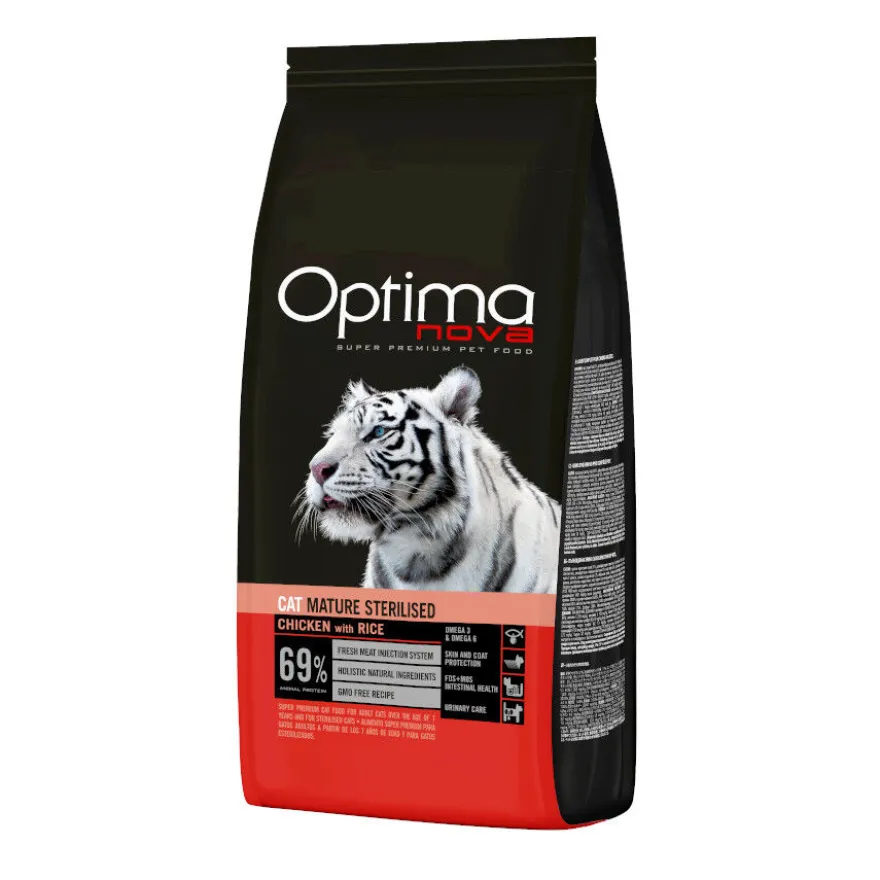 Optima Nova Mature Pollo y Arroz para gatos