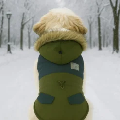 Outech Abrigo Impermeable Verde con Bolsillo para perros