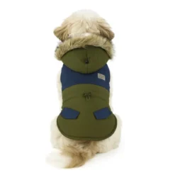 Outech Abrigo Impermeable Verde con Bolsillo para perros