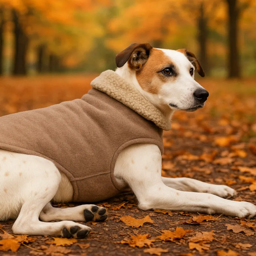 Outech Abrigo Marrón Borreguillo para perros