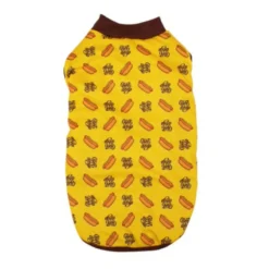 Outech Fleece Hot Dog Sudadera Amarilla para perros